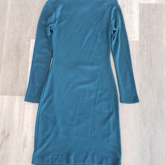 Banana Republic Long Sleeve Cowl Neck Wool Dress Sz S Petite - Picture 6 of 6